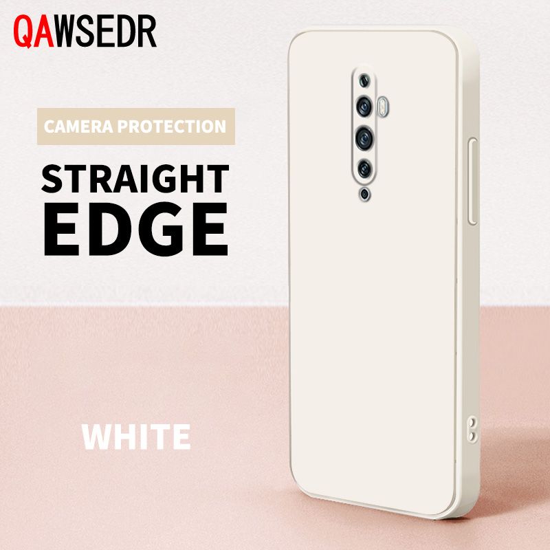Case For OPPO Reno 2Z 2F Reno 2 3 A91 Liquid Silicone Full Carema Protection Casing Soft with Phone Straps Cover