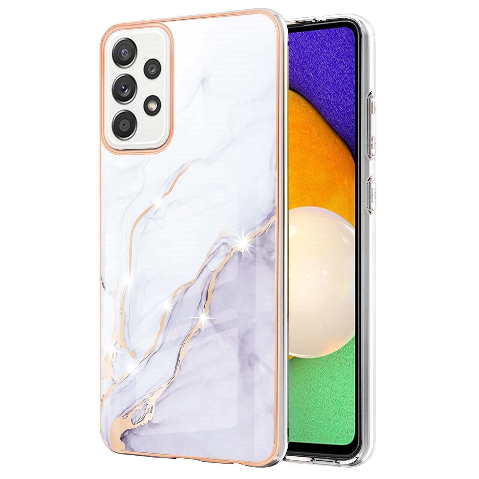 Casing for Samsung Galaxy A52 5G / 4G Ultra-Thin Marble Pattern Hybrid Hard Back Soft TPU Bumper Protective Case Cover