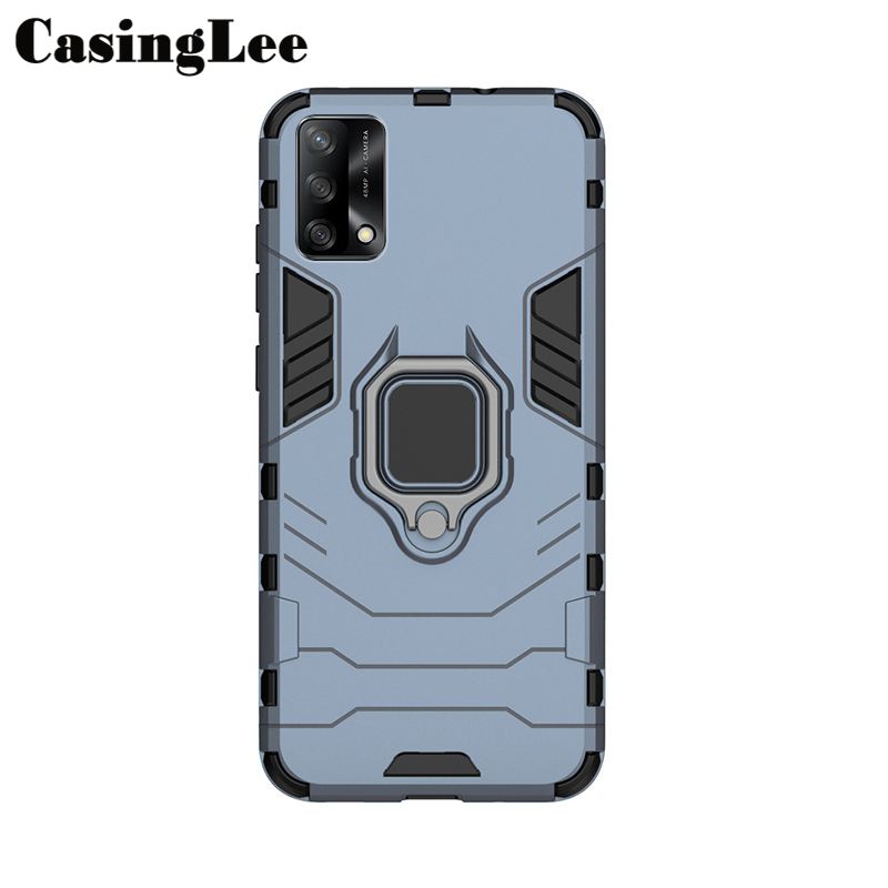 Protect Cover Shockproof Armor Stand Case for OPPO F19 with Holder Ring Phone Cases for OPPO F19 Car Magnet Phone Case