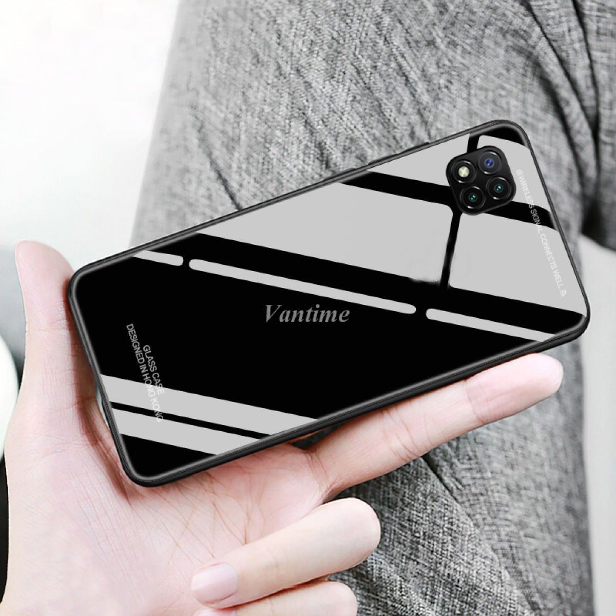 For Xiaomi Poco C3 â€œHong Kong Designâ€ Tempered Glass Casing Glass Back Phone Cover - Camera - Phone Back Cover