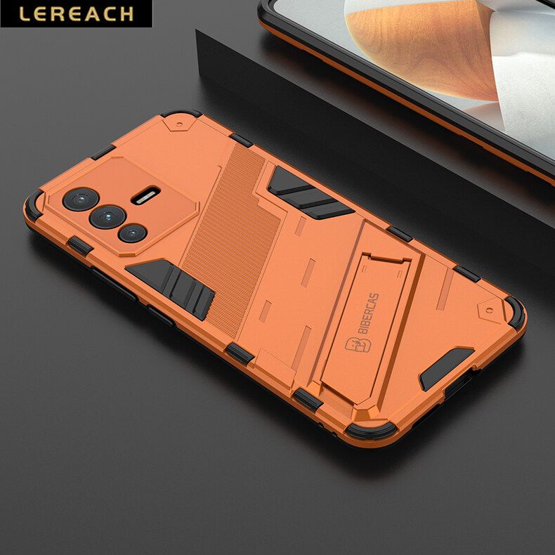 Lereach for vivo S12 Pro / V23 Pro 5G Mech style Car Magnetic Silicone Frame Shockproof Cover