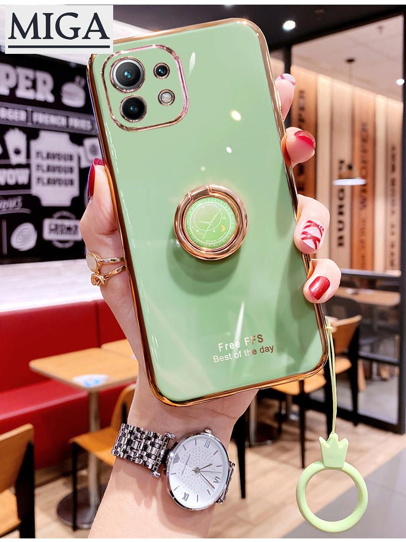 Xiaomi Mi 11 lite Silicone Ring Back Protective Phone Case For Xiaomi Mi 11 lite