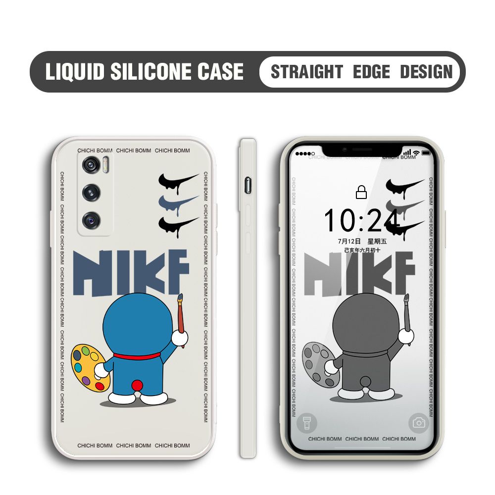 BILI for Vivo V20 SE Back Cover Cartoon Clown Multicolor Liquid Silicone Phone Case Soft Square Lens Protection Phone Cases