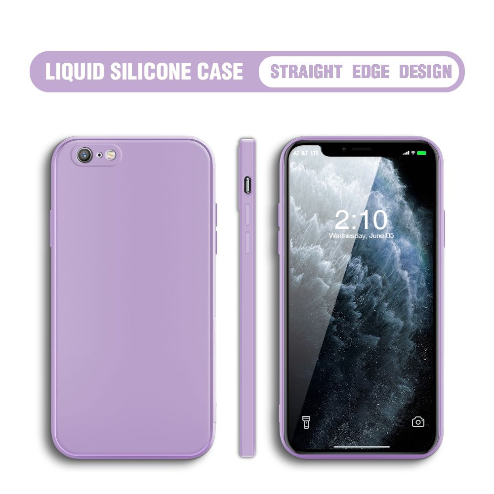 Jizetin for iPhone 6S / iPhone 6 Case Thin Soft Luxury Square Liquid Silicone Phone Case Candy Cover
