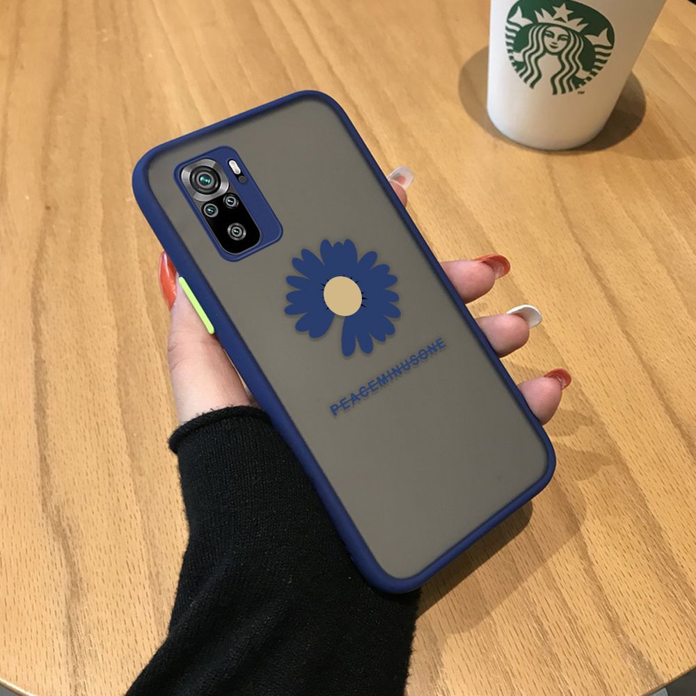 Jizetin for Redmi Note 10S Back Cover Small Fresh Daisies Mobile Phone Case Ultra Thin Full Lens Protection Phone Case for Girl