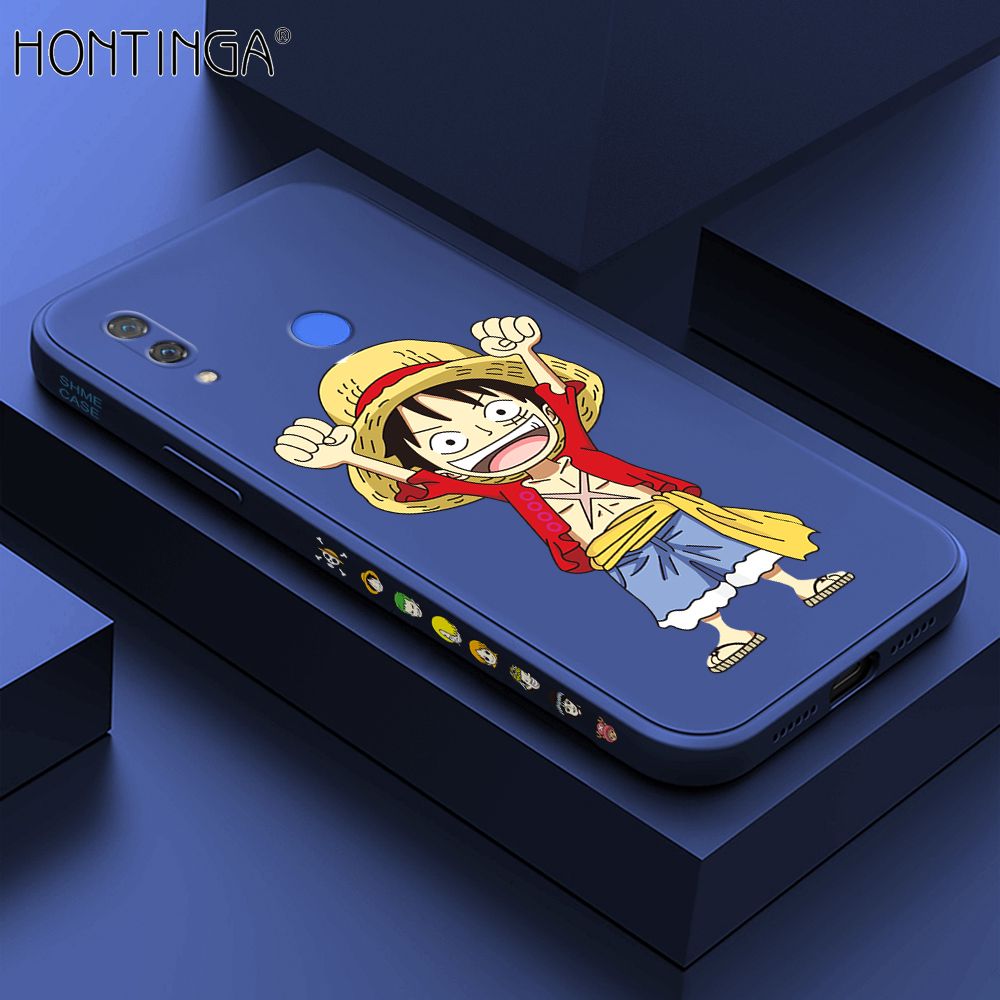 Hontinga for Huawei Nova 3i Case Side Design Anime Cartoon Luffy Back Cover Soft Square Edge Pattern Liquid Silicone Trend Phone Cases