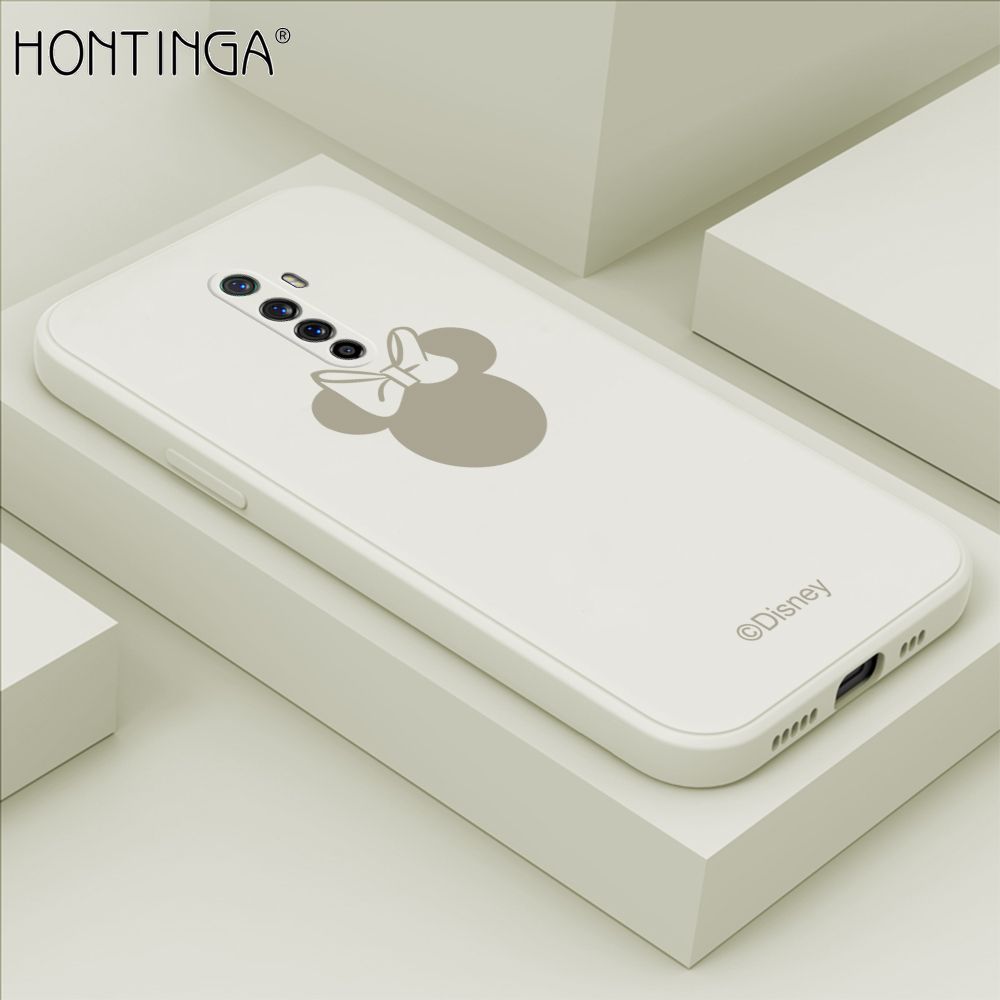 Hontinga for Realme X2 Pro Case Cartoon Mouse Phone Case Soft Square Edge Silicone Cases Full Lens Cover Shockproof Protection Cover