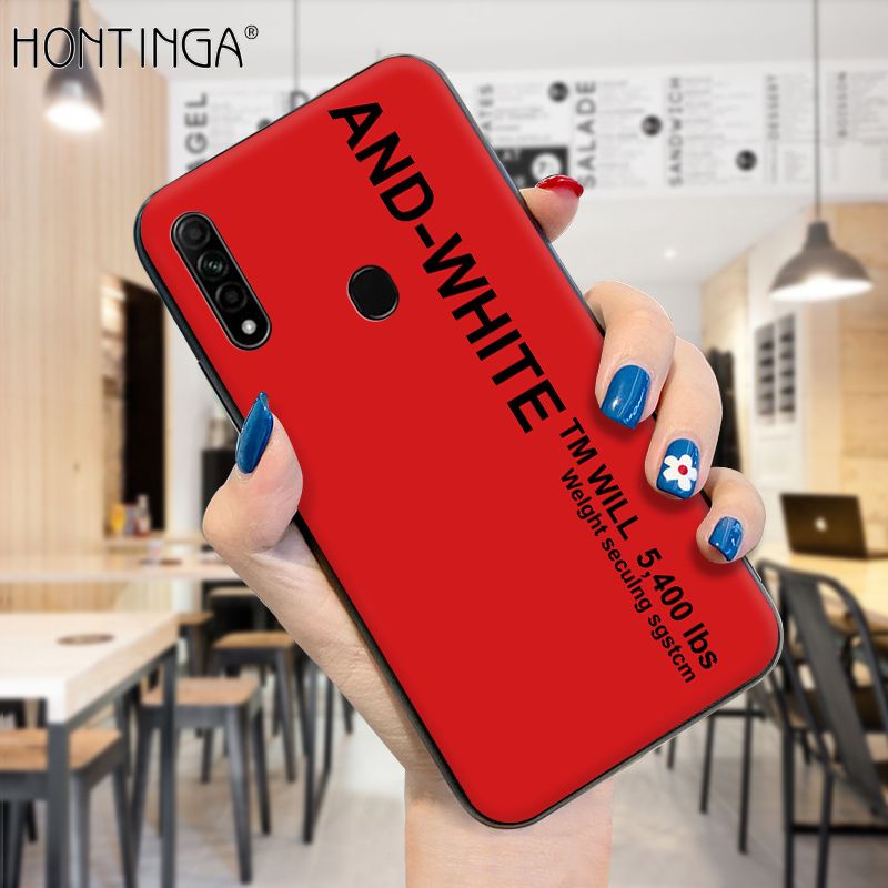Hontinga for OPPO A8 Case Simple Generous Clean Color Girls Boys Cases Shockproof Soft Silicone TPU Phone Cover