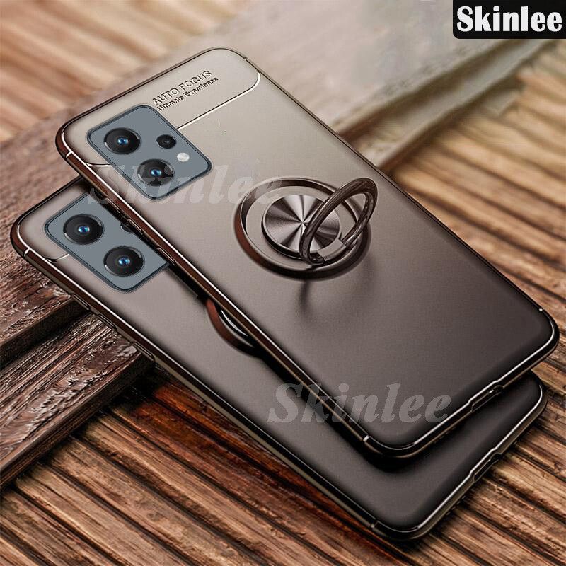 Phone Cases Realme 9 Pro Magnetic Finger Ring Holder 360 Degree Rotation Car Holder for Realme9 Pro Back Cover