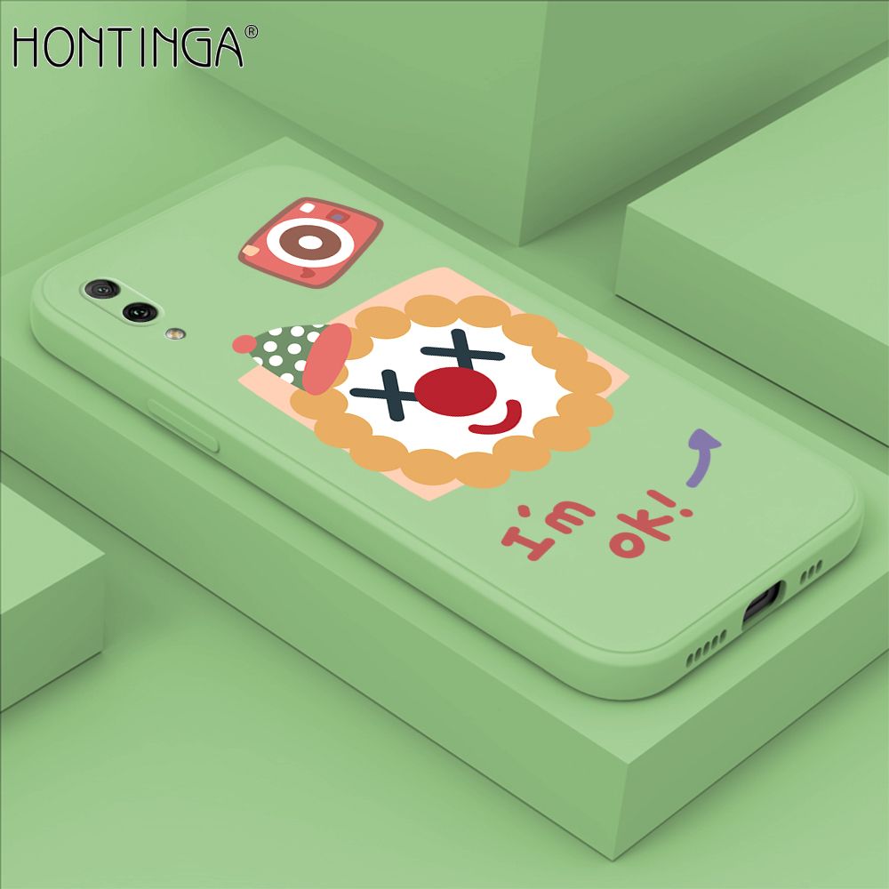 Hontinga for Huawei Y7 Pro 2019 Case New Cartoon Joker Phone Case Phone Case Soft Square Edge Silicone Cases Full Lens Cover Shockproof Protection Cover