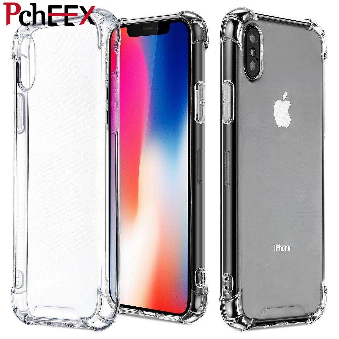 For Apple iPhone Xs Max Phone Case, Clear Shockproof Bumper Cover Transparent Silicon TPU Casing