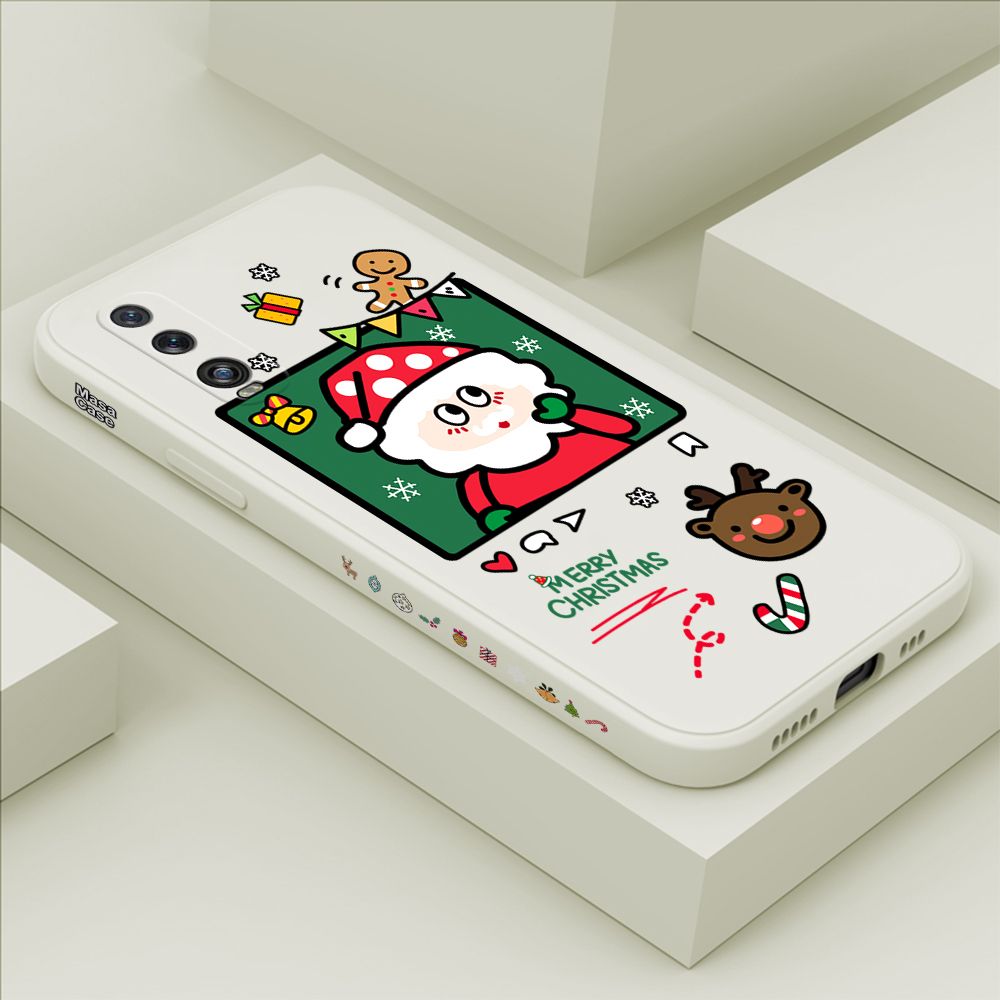 ZeroQiQi for OPPO Find X2 Case Santa Claus Christmas Gifts Side Printing Cases Soft Liquid Silicone Phone Cover