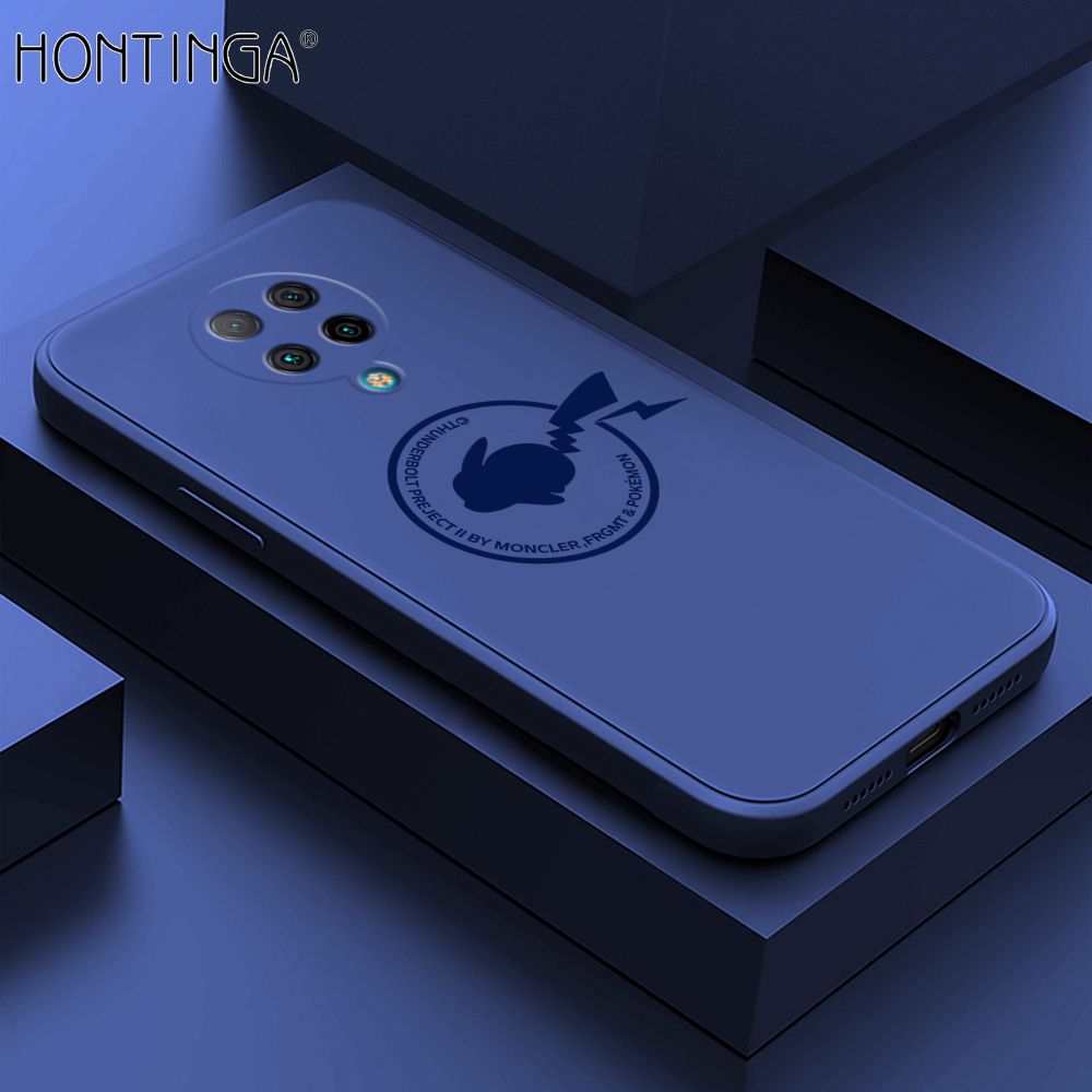 Hontinga for Xiaomi Redmi K30 Pro / K30 Pro Zoom / Xiaomi Poco F2 Pro Case Cartoon Pikachu Pokemon Phone Case Liquid Silicone Casing Full Cover Camera Shockproof Protective Case