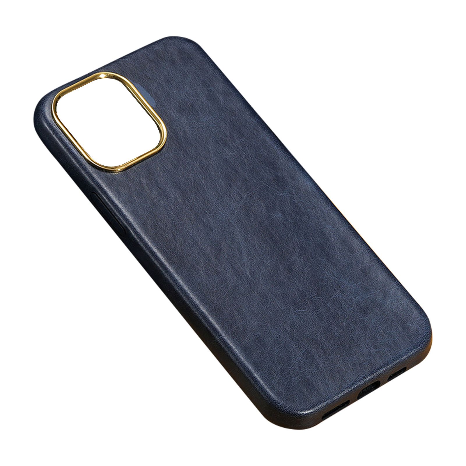 Phone Protective Case Anti-fall PET Leather Pattern Solid Color Phone Case