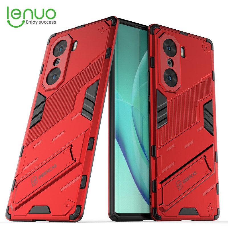 Lenuo Punk-Casing For Huawei Honor 60 Back Cover Eight-Color Anti-Fall And Anti-Slip Phone Bracket Lens Protection Cover Lovers Case