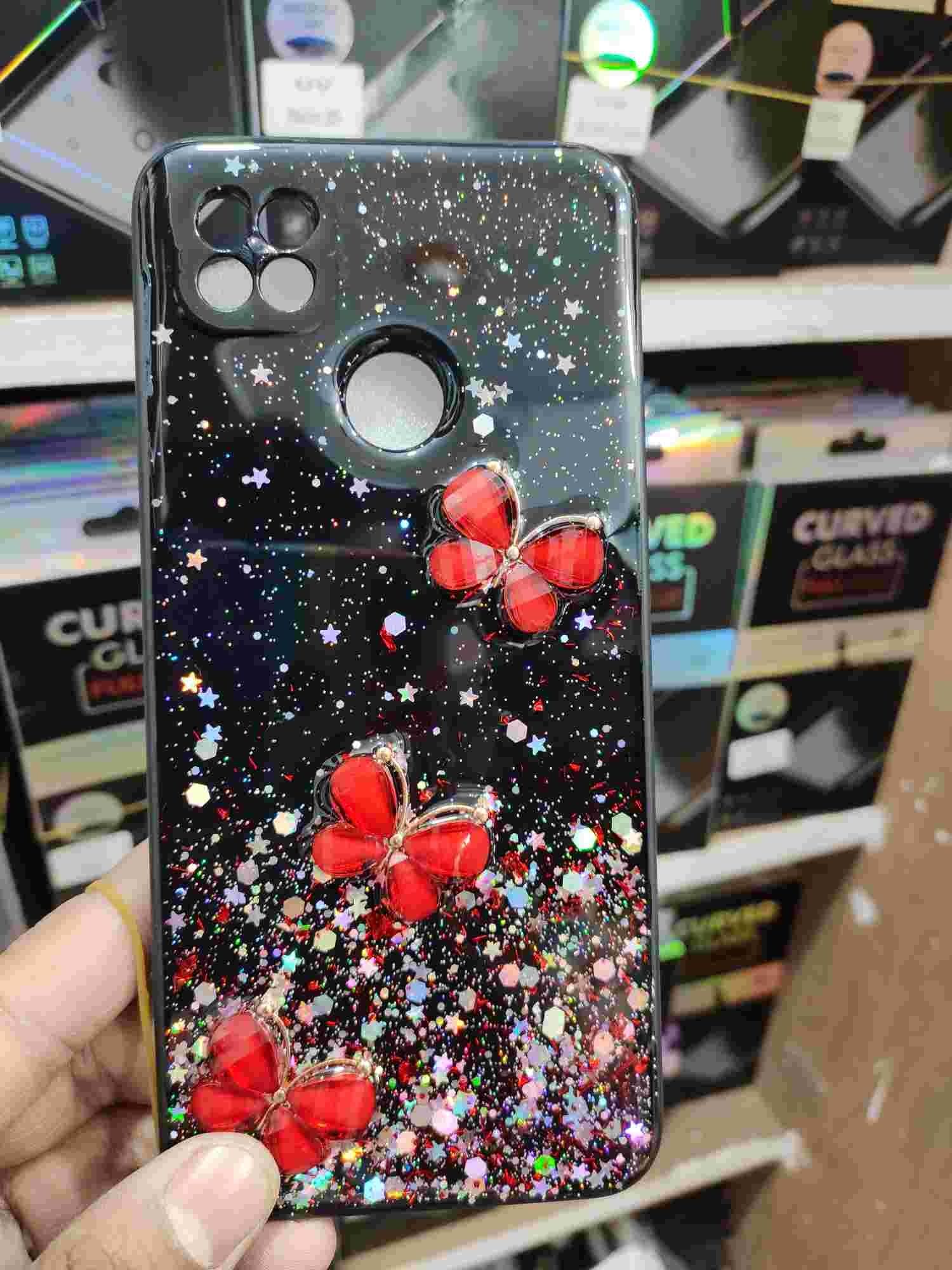 For Redmi 9C /9 dual 3D Flexible Pc Butterfly Fashionable Ladies back Cover with camera protection