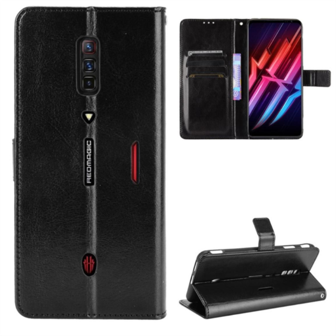 Case For Nubia Red Magic 6 Casing Flip Leather Card Case Tpu Silicone Back Cover Soft Phone Case