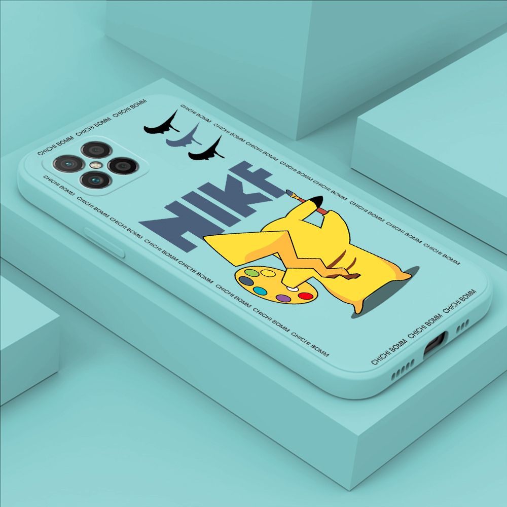 Hontinga for Huawei Nova 8 SE Case Fashion Cartoon Animals Phone Case Phone Case Soft Square Edge Silicone Cases Full Lens Cover Shockproof Protection Cover