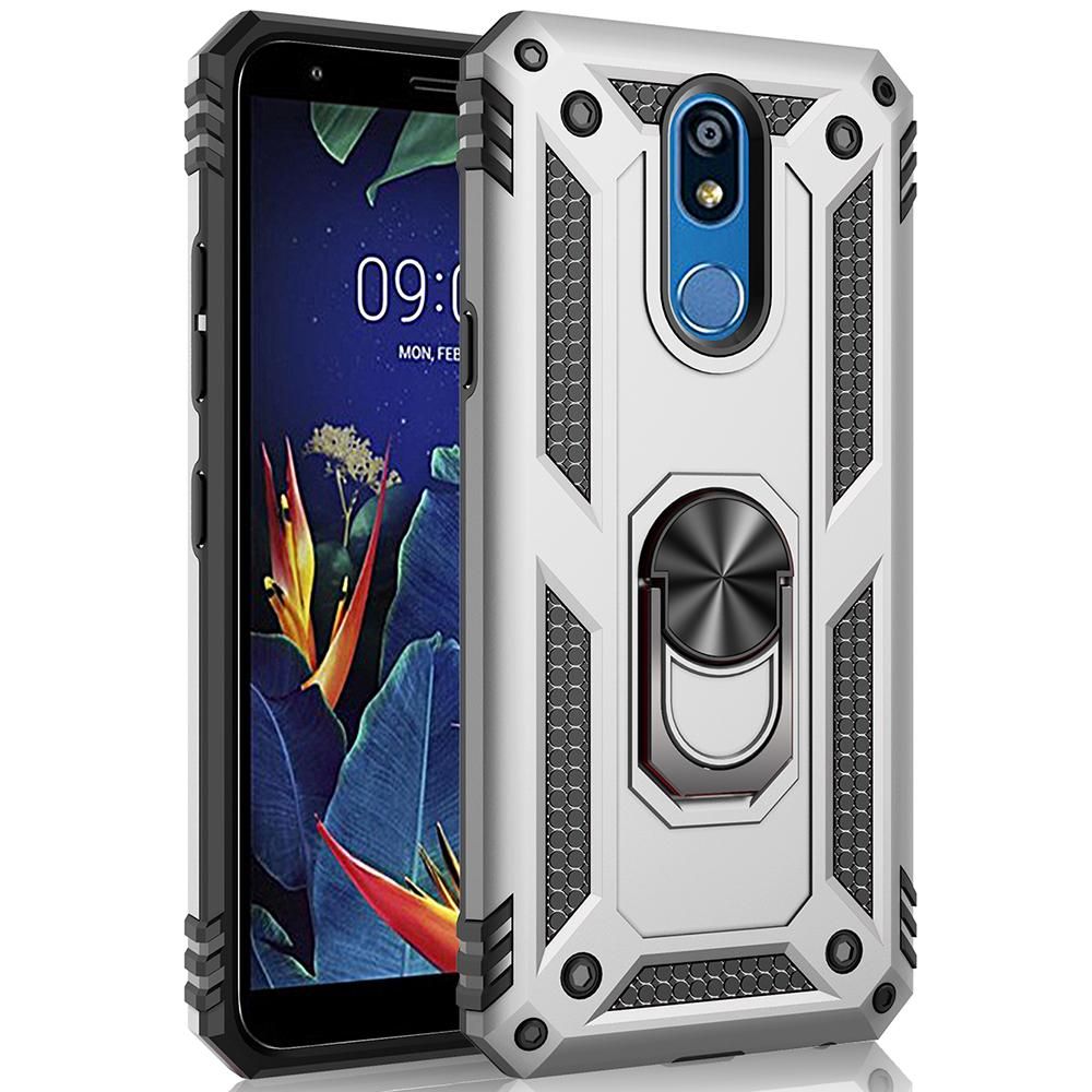 Shockproof Armor Case For LG K40 Phone Case Car Ring Stand Bumper Silicone Back Cover