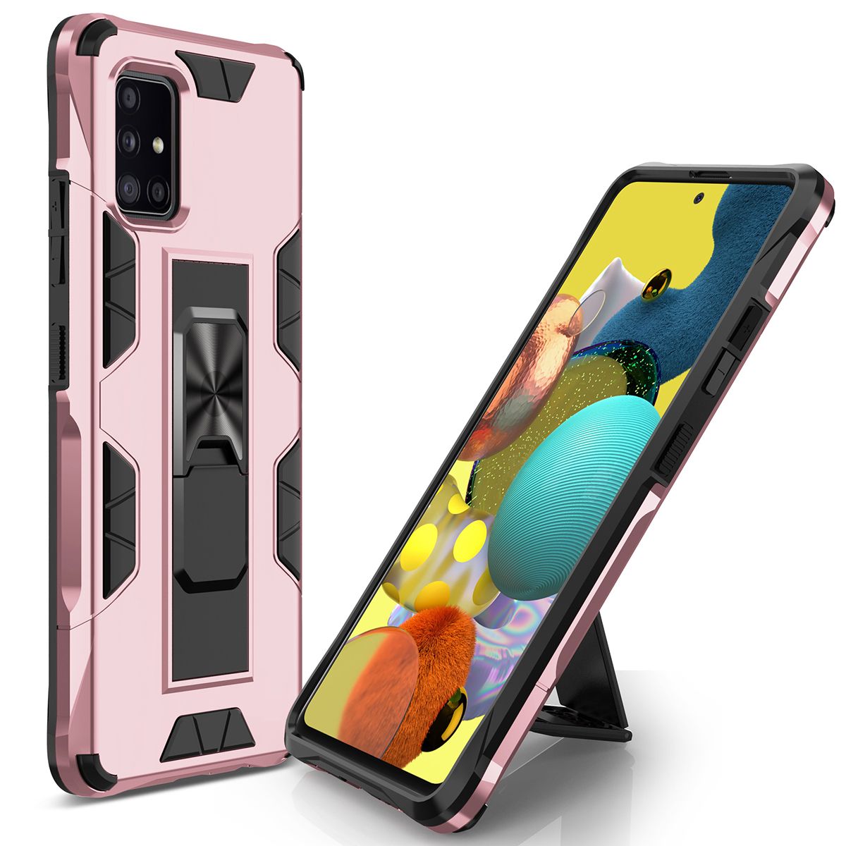 For Samsung Galaxy A51 5G Phone Case Armor Magentic Ring Car Holder Cover