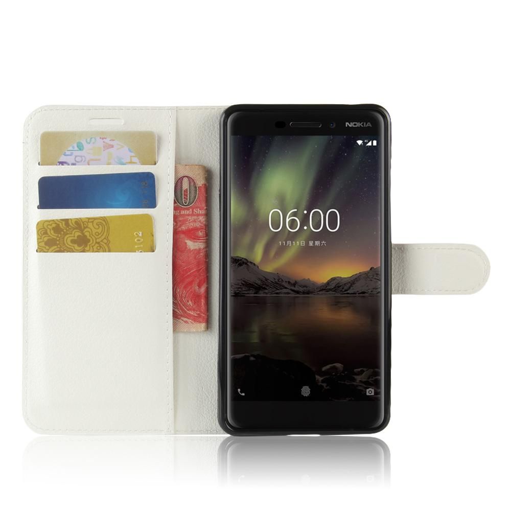 PU Leather Cover For Nokia 6.1 Case Flip Magnetic Closure Stand Wallet Phone Casing