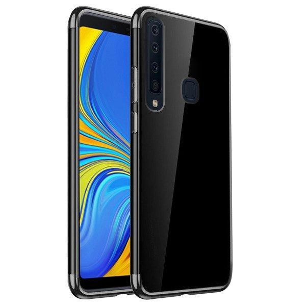 Tempered Glass Back Case for Samsung A9- Black