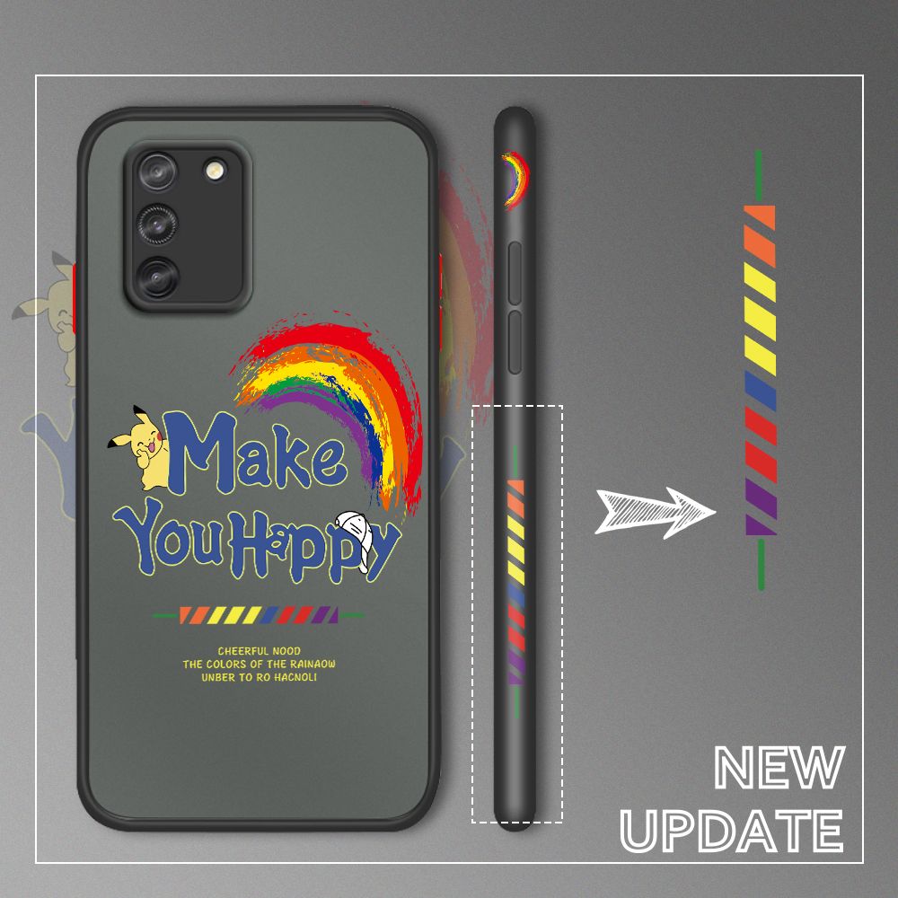 UCUC for Samsung Galaxy S10 Lite Back Cover Rainbow Pikachu Side Printed Design Phone Case Ultra Thin Frosted Cover Shockproof Phone Cover