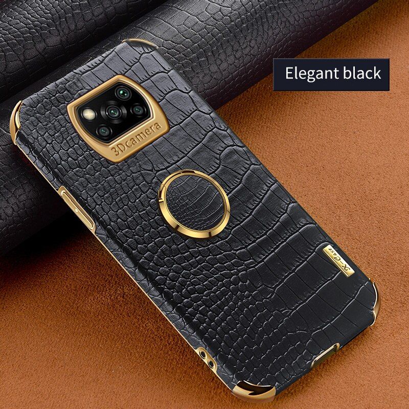 Luxury Leather Phone Case For Xiaomi Mi Poco M3 F3 X3 Pro NFC Mi 10T Lite Crocodile Cover Case For Redmi Note 9S 8 9 10 Pro 9T