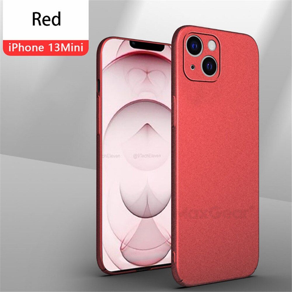 Ultra Thin Sandstone Matte Case For iPhone 13 12 11 Pro Max XR X S 6 7 8 Plus SE Mini Luxury 0.1mm Slim Shockproof Hard PC Cover