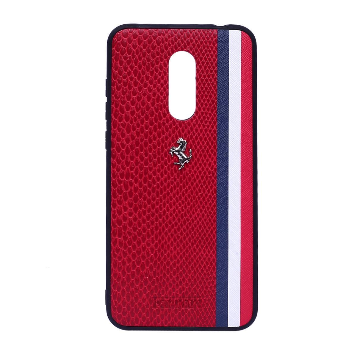 Ferrari Back Cover For Redmi 5 Plus -Red