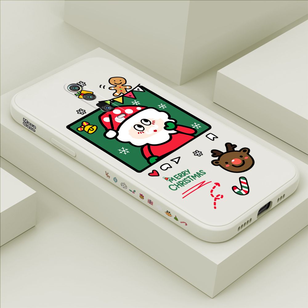 ZeroQiQi for Redmi K20 Pro Case Santa Claus Christmas Gifts Side Printing Cases Soft Liquid Silicone Phone Cover