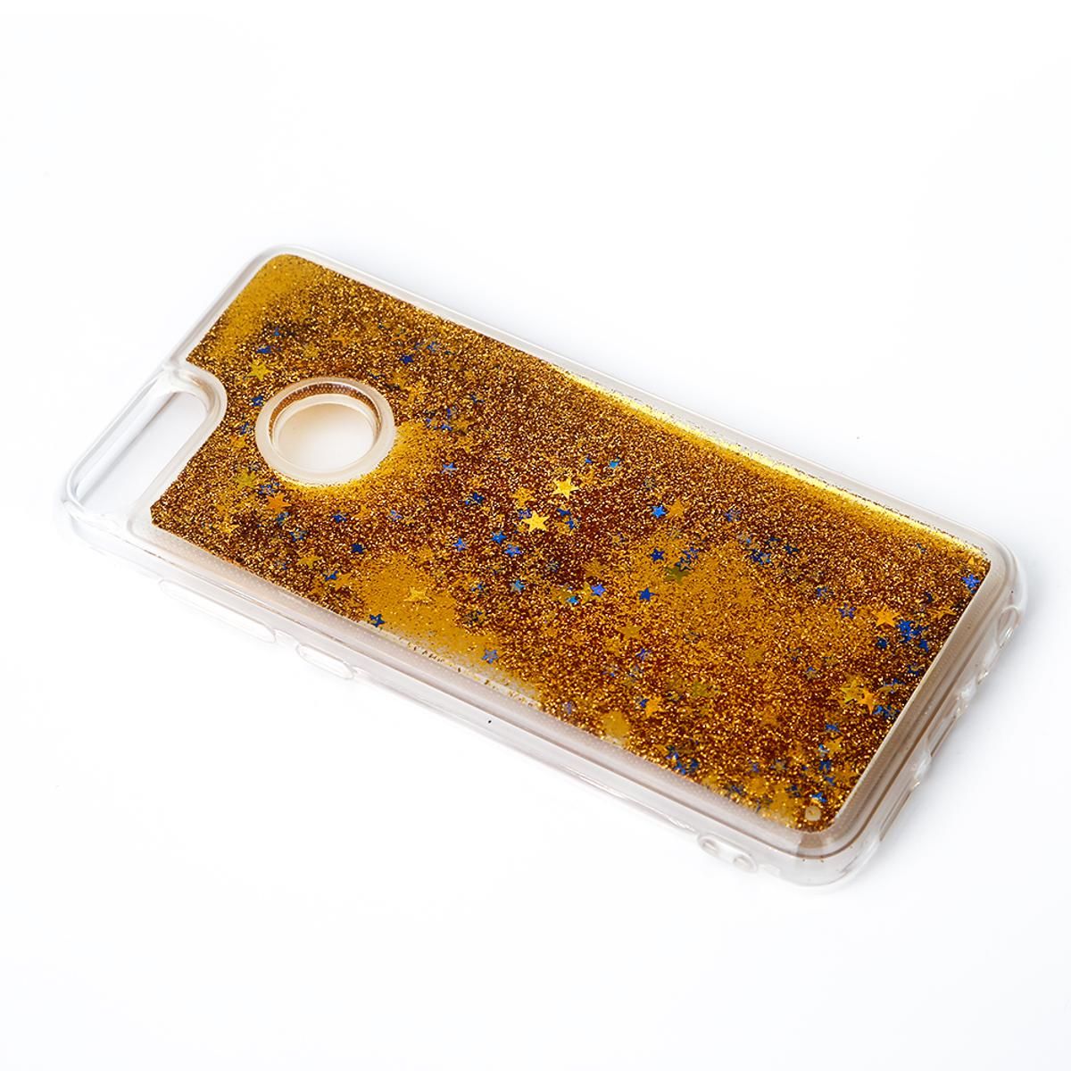 For HUAWEI Phone PU   nal Flow Sand Floating Full Protective Cover Back Shell