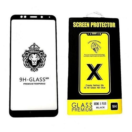 Mi 5 Plus 5D Tempered Glass Screen Protector - Black and Transparent