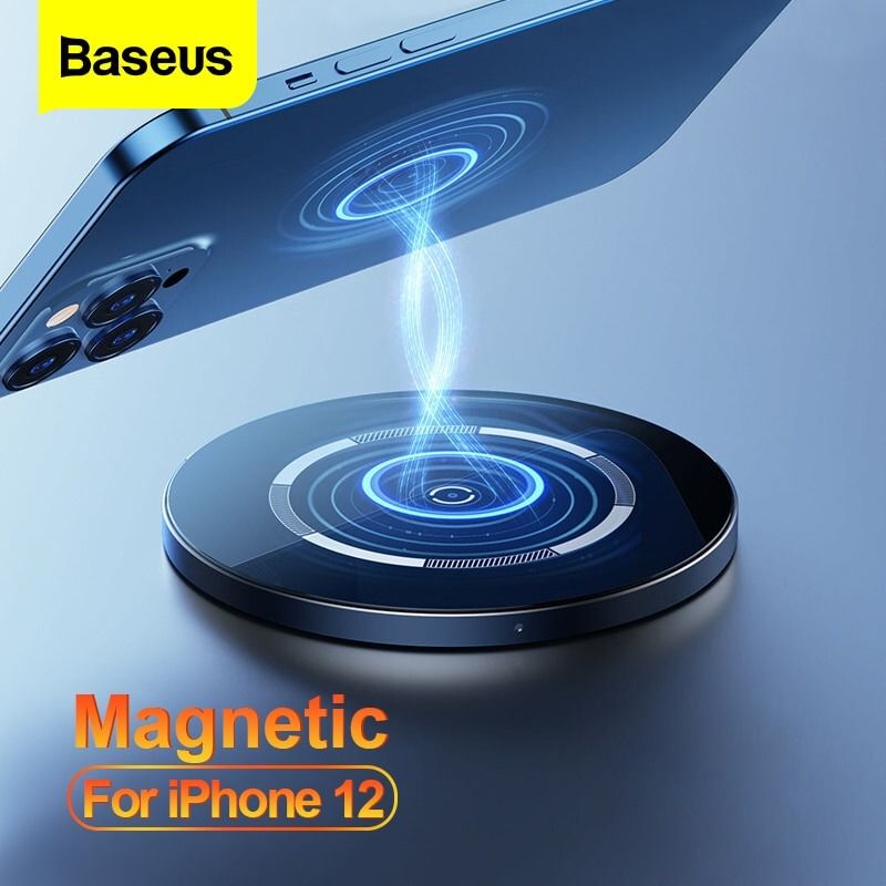 Baseus Qi Magnetic Wireless Charger For iPhone 12 11 Pro Max X Mini Induction 15W PD Fast Charging Pad