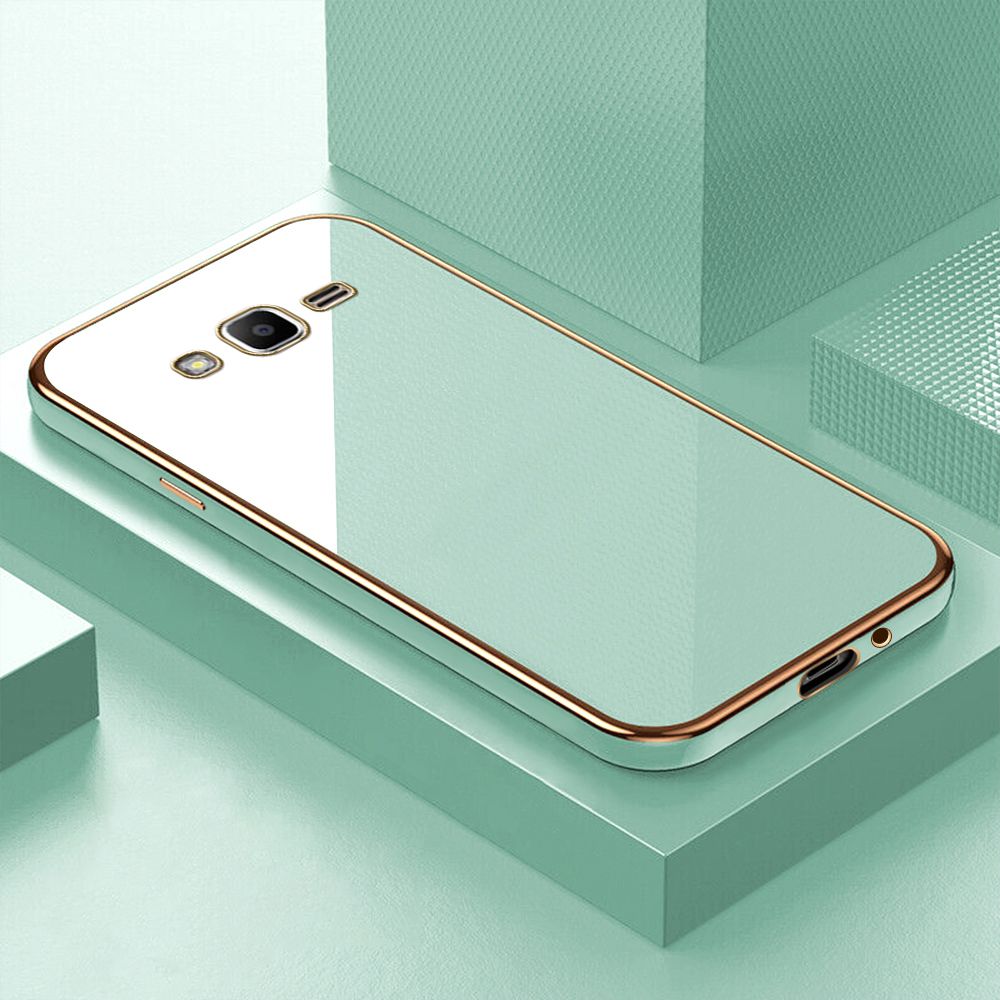 ZeroQiQi for Samsung Galaxy J2 Prime Back Cover Luxury 6D Plating Case Side Pattern Soft Silicone Square Phone Cases + Free Lanyard