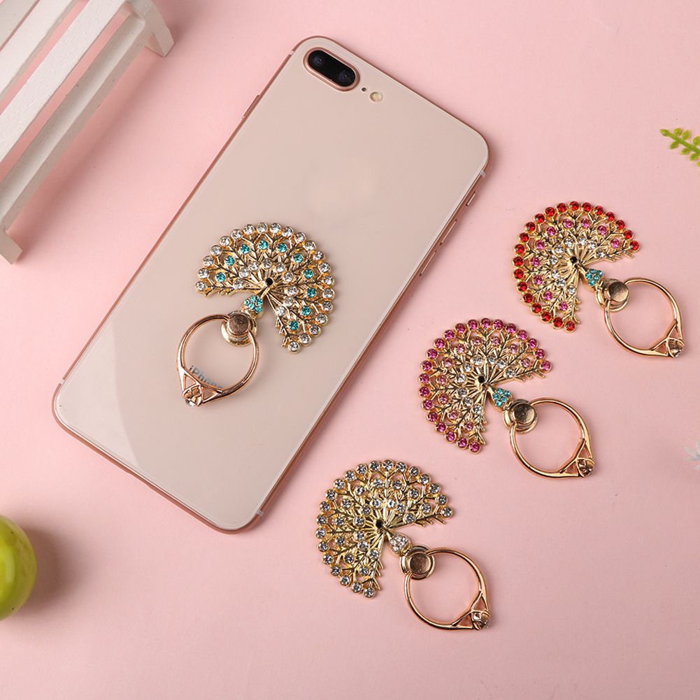 360 Degree Metal Mobile Phone Stand Holder Finger Ring Mobile Smart phone Holder Stand Diamond For Phone
