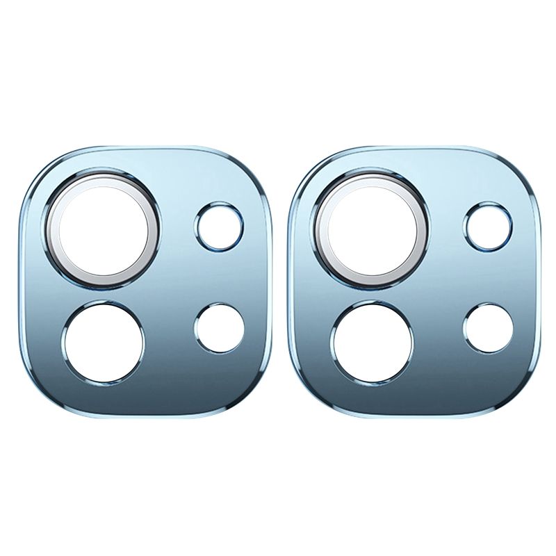 2X Blue Back Camera Lens Screen Protector for Xiaomi 11 Aluminum Alloy Ring Film for Xiaomi Mi 11 Lens Cover Case