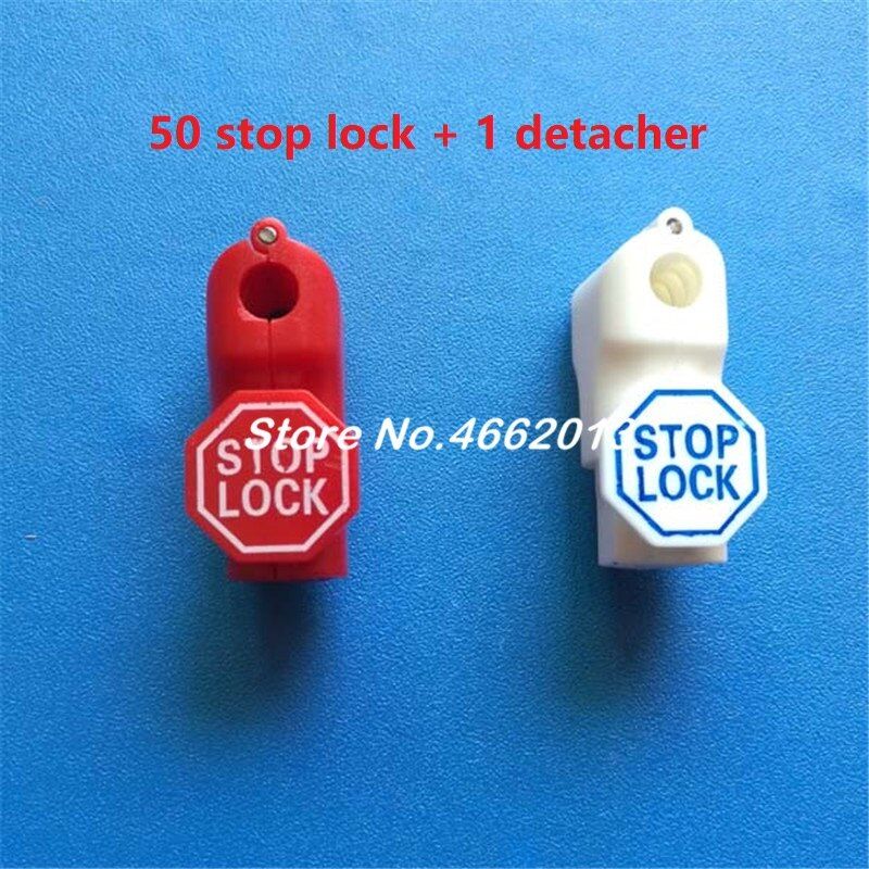 51pcs Retail Security Shop Stop Lock Detachers Stem Peg Display Hooks Anti-theft Anti Sweep Stoplock Pick
