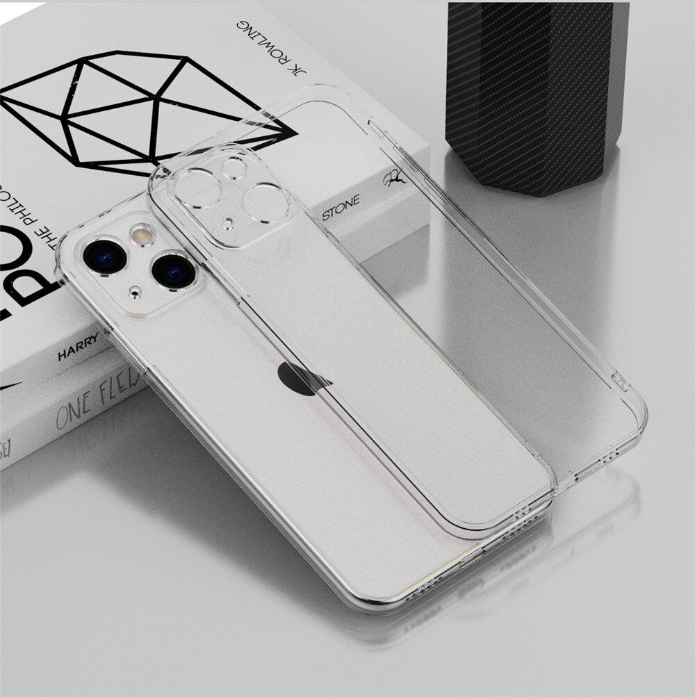 Luxury Matte Plating Frame Case For iPhone 13 12 11 Pro Max XR X S 7 8 Plus SE Mini Shockproof Bumper Clear Soft Back Cover Capa