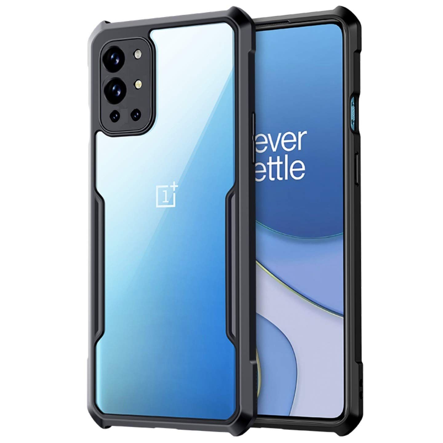 For OnePlus 9R Edge-Reinforced Shockproof Cushion Back Clear Hybrid Transparent Hard Cover Casing