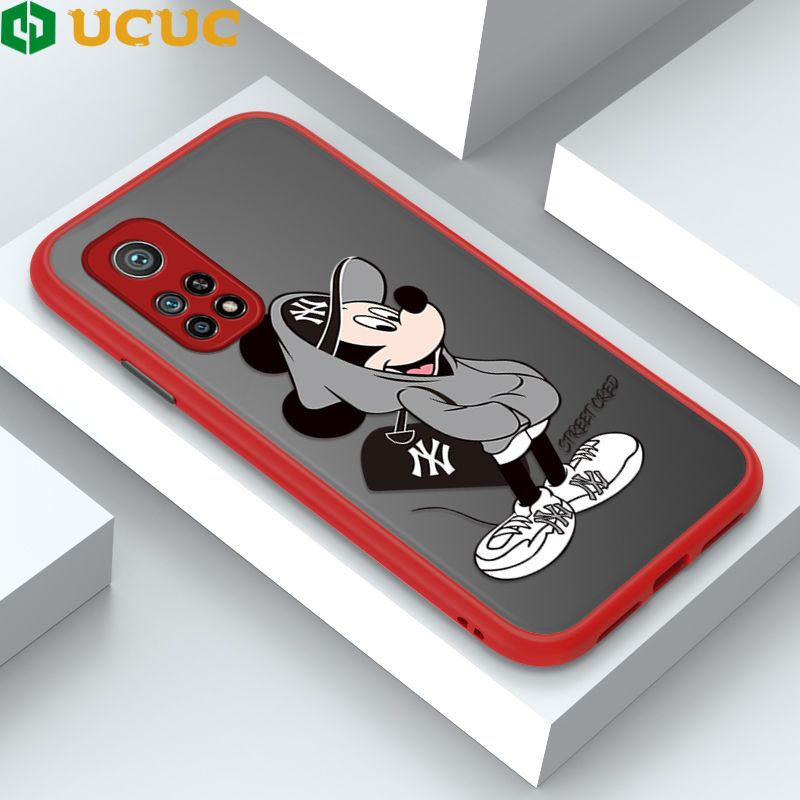 UCUC for Xiaomi Mi 10T / 10T Pro Back Cover Handsome Mouse Frosted Transparent Hard Phone Case Thin Shockproof Full Cover Camera Protect Case