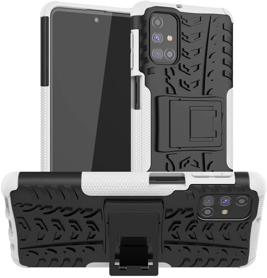 Galaxy M31S Case, Shockproof Hybrid Slim Dual Layer Rugged Rubber Hybrid Hard/Soft Impact Armor Defender Full Body Protective Case with Kickstand for Samsung Galaxy M31S 6.50#34; (2020)