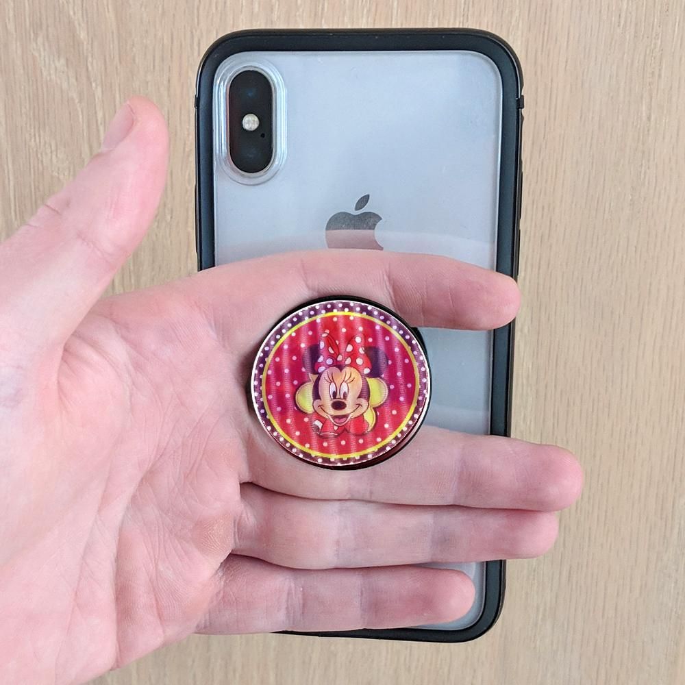 3D Pop Up Socket For Mobile With  Phone Holder Socket Hook For Car-For Minnie Mouse