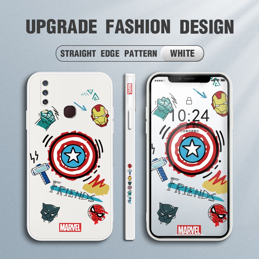 UCUC for Vivo Y12 / Y15 / Y17 Back Cover Creative Shield Ultra Thin Soft Luxury Square Multicolor Liquid Silicone Phone Case