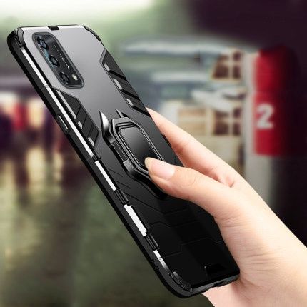 icasecover for OPPO A95 4G Hard Case Hybrid Shockproof Car Magnetic Ring Buckle Stand Back Cover