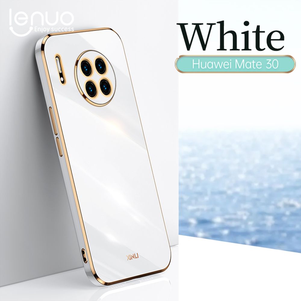 Luxury 6D Plating Soft Casing Silicone Square Frame Phone Case For Huawei Mate 30 Phone Case Shiny Bling Back Cover Coque