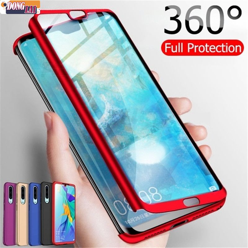 360 Full Body Phone Casing OPPO A53  A33 A93 A5S A12 A3S A7 A1K A83 F11 Pro F9 F7 A52 A92 Protective Case with Tempered Glass Film