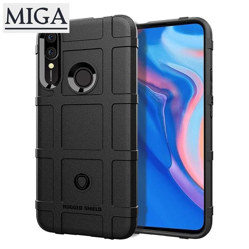 Rugged Shield Back Cover For Huawei Y9 Prime  Soft TPU Phone Case 360° Full Body Protection Phone Shell Non Slip Casing