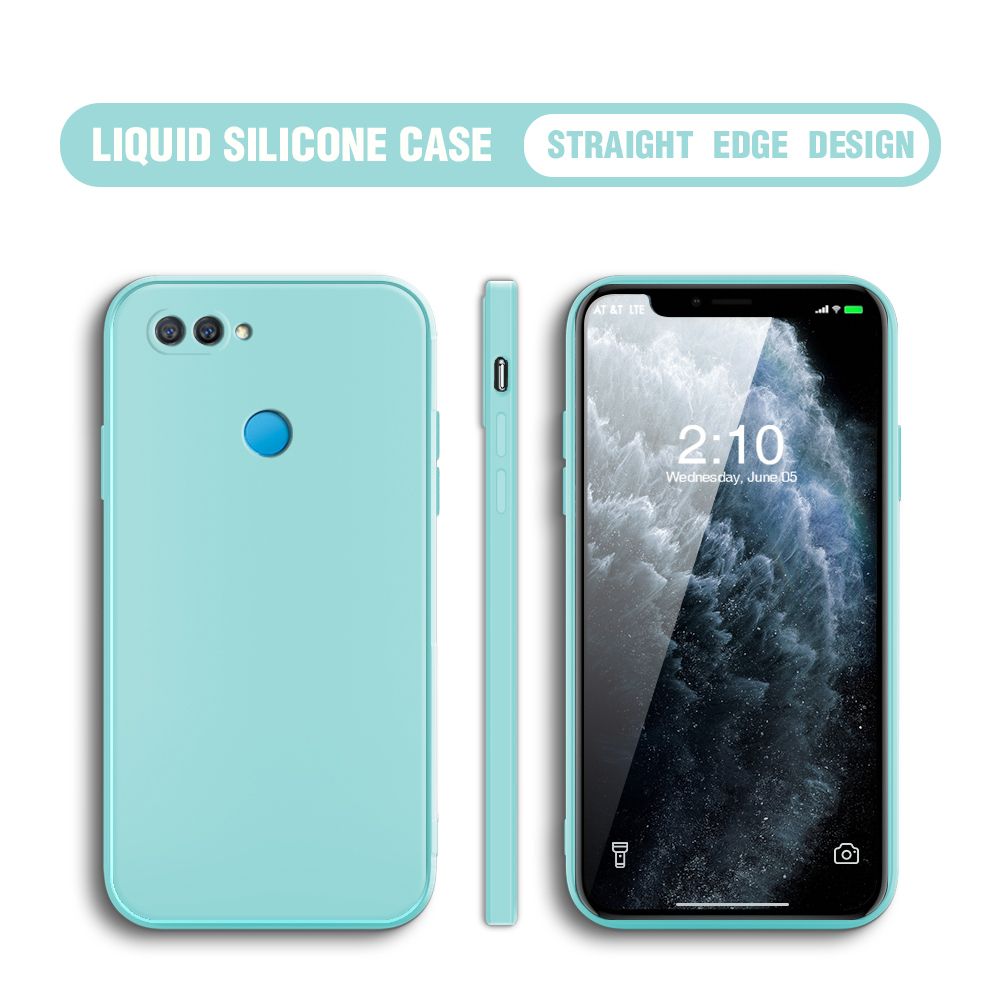 Jizetin for OPPO A12 Case Thin Soft Luxury Square Liquid Silicone Phone Case Candy Cover