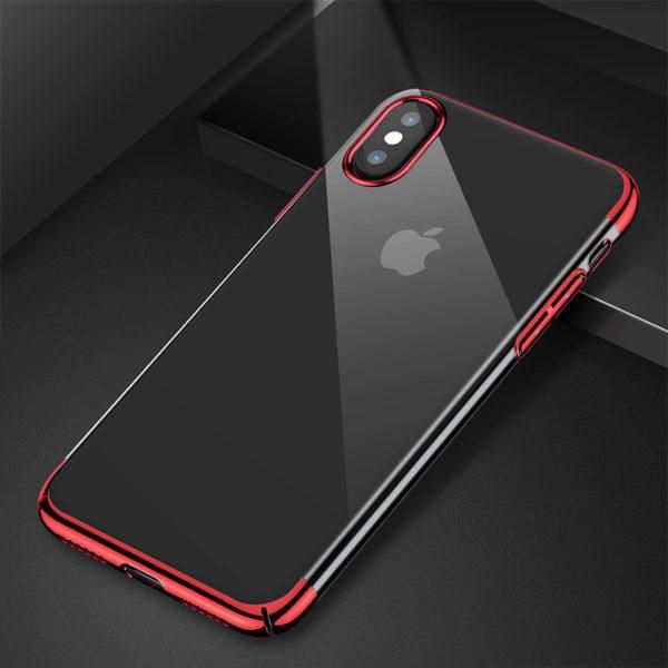 Tpu Back Cover for iPhone XS Max - Transparent and Red